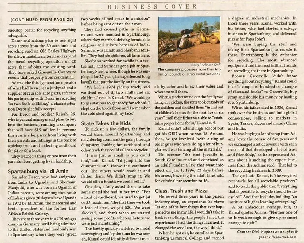 Adams Recycling Greenville Journal (2)